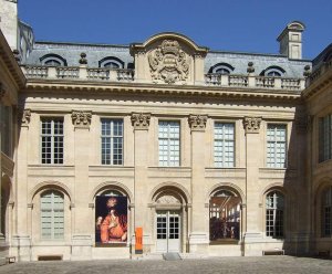 Facade of the Hôtel de Saint-Aignan in Paris housing the Museum of Jewish Art and History
