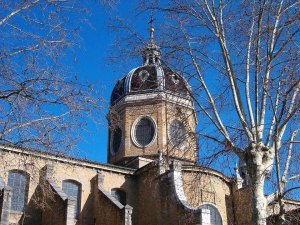 Exterior view of the Church of Saint-Bruno des Chartreux in Lyon, France