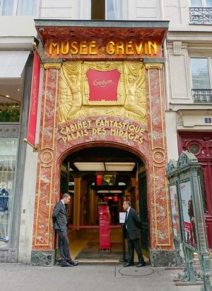 Exterior view of Musée Grévin building in Paris