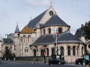 Interior view of Saint-Martin-des-Champs Priory chapel, now the Museum of Arts and Crafts in Paris