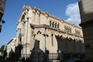 Facade of the Dominican Church at 35 Boulevard Edmond Rostand in Marseille