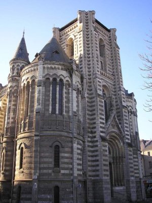Exterior view of Notre-Dame-des-Victoires church in Angers, France