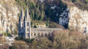 View of the Saint-Paul Church in Rouen showcasing Gothic architectural features