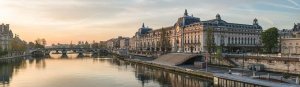 Musée d'Orsay and Pont Royal viewed from Léopold-Sédar-Senghor bridge in Paris