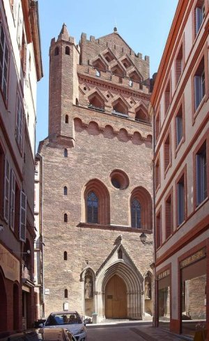 Facade of Notre-Dame du Taur Church in Toulouse