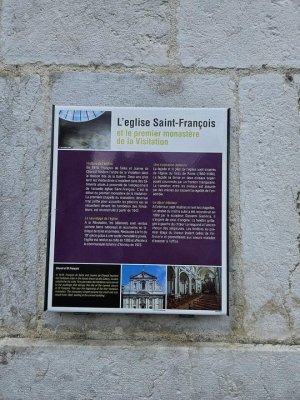 Place name sign for Église Saint-François de Sales in Annecy