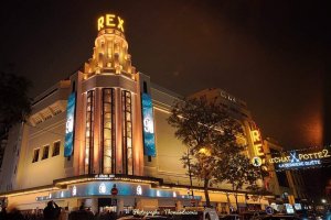 Facade of the Grand Rex cinema in the 2nd arrondissement of Paris