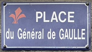 Name sign plaque of Place du Général de Gaulle in Lille