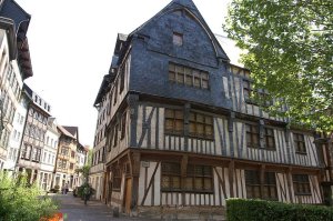 Facade of the Maison des Quatre-fils-Aymon housing the National Museum of Education in Rouen