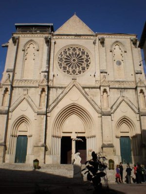 Exterior view of the neogothic Saint-Roch church in Montpellier, France