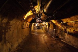 underground sewer tunnel at the Paris Sewer Museum