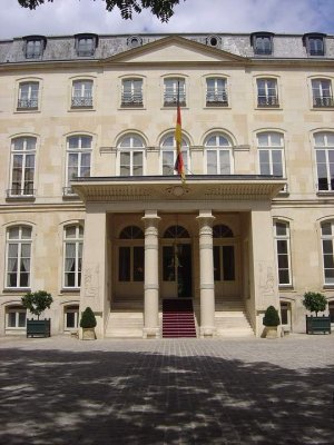 Egyptian-style porch entrance of Hôtel de Beauharnais