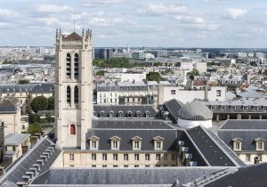 View of Lycée Henri-IV and Abbey of St Genevieve from the Panthéon in Paris