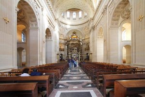 Interior view of the high altar in Val-de-Grâce Church in Paris
