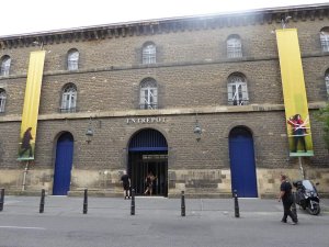 Exterior view of CAPC contemporary art museum in Bordeaux showing the Entrepôt Lainé building
