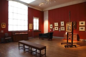 Interior view of Eugène Delacroix's former artist workshop at the National Museum