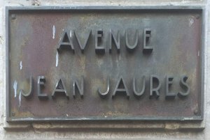 street name sign for avenue Jean-Jaurès in Lyon