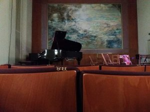 stage area inside Salle Debussy at the Regional Conservatory of Lyon
