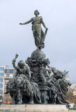 bronze sculpture The Triumph of the Republic by Jules Dalou at Place de la Nation in Paris