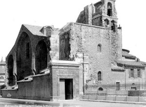 Engraving of the Vieille Major church in Marseille showing the overall structure
