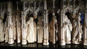 Detail of mourning figures on Duke Philippe le Hardi's tomb in Dijon Palace