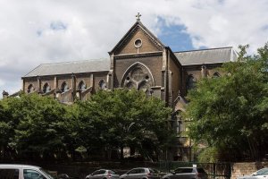 East facade of Église Saint-Bernard church in Lyon