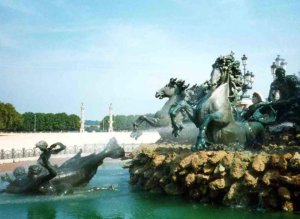 View of Place des Quinconces in Bordeaux with open plaza and surrounding classical architecture