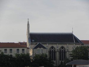 Facade of the chapel at Institution des Chartreux in Lyon
