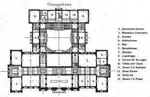 Architectural floor plan of the Alsace-Lorraine Diet building in Strasbourg