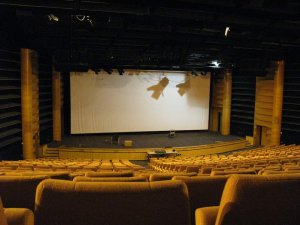 Interior view of the grand hall inside Palais du Pharo