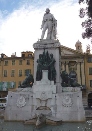 Monument to Giuseppe Garibaldi located in Nice, the city where he was born