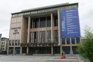 Facade of the Theatre des Arts in Rouen showing classical architectural features