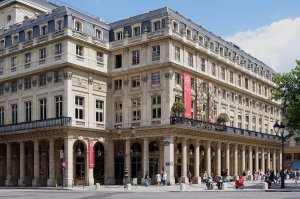 Interior view of the Richelieu theater hall at the Palais Royal in Paris
