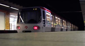 Alsthom MPL75 pneumatic metro train number 626 at Perrache station