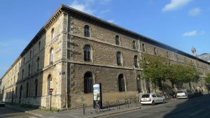 Exterior view of Entrepôt Lainé building associated with CAPC contemporary art museum in Bordeaux