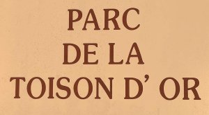 Entrance sign for Parc de la Toison d'Or in Dijon