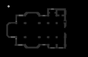Architectural floor plan drawing of Basilique Saint-Sauveur de Rennes