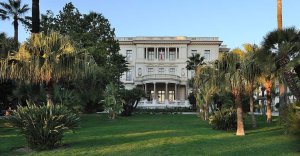 Facade of Musée Masséna building in Nice with ornate architecture