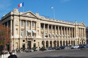 Facade of Hôtel de Crillon at Place de la Concorde in Paris