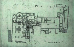 Reconstructed architectural plan of Nice Cathedral from archaeological excavations