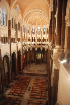 Chapel of Saint-Marc High School in Lyon with architectural details