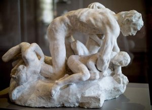 plaster sculpture depicting Ugolino and his sons by Auguste Rodin