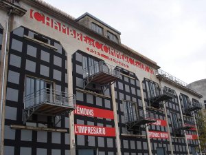La Sucrière building along Quai Rambaud in Lyon during the 2011 Contemporary Art Biennale