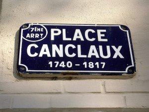 Place Canclaux signboard in Nantes