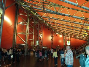 Interior view of the entrance hall at Zenith Sud in Montpellier