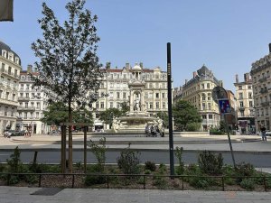 View of Place des Jacobins urban square in Lyon