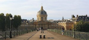 French Institute building viewed from the Pont des Arts bridge