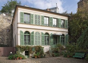 Facade of the Musée de la Vie romantique housed in the Scheffer-Renan mansion in Paris