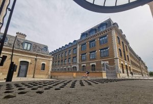 Exterior view of the historic Manufacture des Tabacs building in Lyon