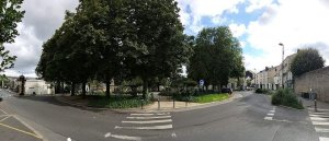 Panoramic view of Place Canclaux square in Nantes